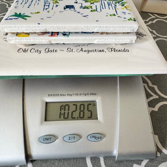 Set of ceramic tile coasters illustrations of St. Augustine Florida landmarks 3 - Picture 10 of 11